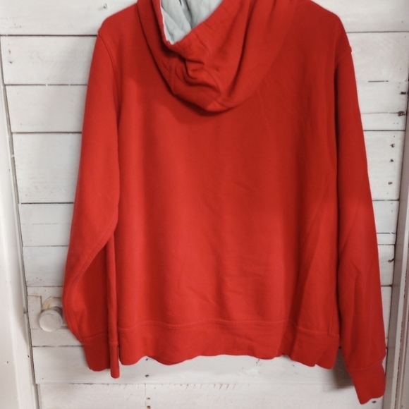 Mens North Face Hoodie Sweatshirt Pullover Size Medium Red Front Logo, Hooded - Picture 5 of 8